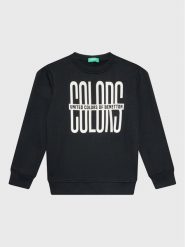 United Colors Of Benetton Bluza 3JLXC107Q Czarny Regular Fit. Czarne bluzy dla chłopców United Colors Of Benetton, bez wzorów, z syntetyku, bez ramiączek, bez kaptura. Za 119.00 zł.