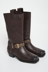 Kozaki damskie skórzane biker LIU JO. Kozaki damskie Liu Jo, bez obcasa. Za 1,169.00 zł.