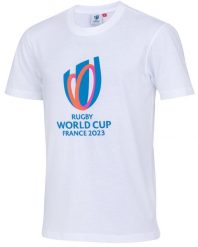 Koszulka Sportfolio Logo RWC 2023. Białe koszulki sportowe męskie RUGBY WORLD CUP 2023, m, bez wzorów, z bawełny, bez kołnierzyka, bez ramiączek. Za 118.50 zł.