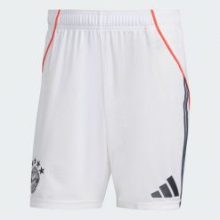 Szorty FC Bayern 25/26 Away. Białe krótkie spodenki sportowe męskie Adidas, xl, bez wzorów, do piłki nożnej. Za 199.00 zł.