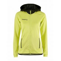 Damska kurtka dresowa z pełnym zamkiem błyskawicznym Craft Extend. Żółte kurtki damskie Craft, l, bez wzorów, z dresówki, bez kaptura. Za 368.95 zł.