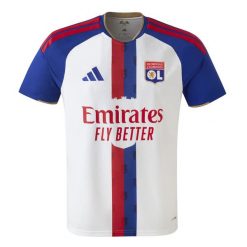 Koszulka domowa OL 2026/27. Białe koszulki sportowe męskie Adidas, xs, bez wzorów, bez kołnierzyka, bez ramiączek, do piłki nożnej, climacool (adidas). Za 431.00 zł.