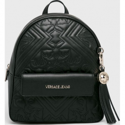 Versace Jeans - Plecak. Czarne plecaki damskie Versace Jeans, z jeansu. Za 719.90 zł.