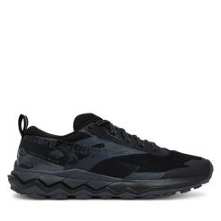 Buty do biegania Mizuno. Czarne buty sportowe męskie Mizuno, bez zapięcia, do biegania, mizuno wave. Za 399.99 zł.