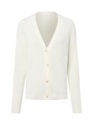 Fynch-Hatton Kardigan damski Kobiety Bawełna biały jednolity, S. Białe kardigany damskie Fynch-Hatton, s, bez wzorów, z bawełny, eleganckie, długie. Za 449.95 zł.