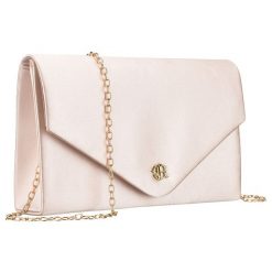 Mała kopertówka damska wykonana z tkaniny syntetycznej w beżowym kolorze - Rovicky. Brązowe kopertówki damskie ROVICKY, bez wzorów, z syntetyku, eleganckie, małe, bez dodatków. Za 43.99 zł.