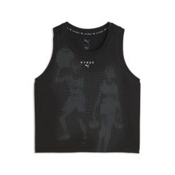 Damska skrócona koszulka na ramiączkach PUMA x HYROX CLOUDSPUN ThermoAdapt PUMA. Czarne koszulki sportowe damskie Puma, l, bez wzorów, z dżerseju, bez kołnierzyka, bez ramiączek, na fitness i siłownię. Za 179.00 zł.