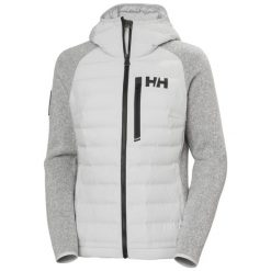 Damska ocieplana kurtka z kapturem Helly Hansen Arctic Ocean Hybrid. Szare kurtki damskie Helly Hansen, bez wzorów, z puchu, z kapturem. Za 730.50 zł.