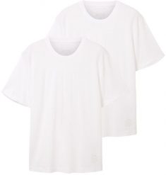 Męska Koszulka Tom Tailor Doublepack Crewneck Tee White 1037741 20000. Białe t-shirty męskie Tom Tailor, m, bez wzorów, bez kołnierzyka. Za 89.99 zł.