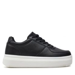Sneakersy Leaf. Czarne półbuty chłopięce Leaf, bez wzorów, bez zapięcia. Za 179.99 zł.