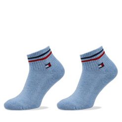 Skarpety krótkie Tommy Hilfiger. Niebieskie skarpety damskie Tommy Hilfiger, bez wzorów. Za 39.99 zł.