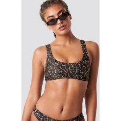 NA-KD Swimwear Sportowa góra bikini - Brown. Brązowe bikini damskie NA-KD Swimwear. Za 60.95 zł.