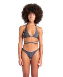 Strój kąpielowy damski dwuczęściowy bikini na basen plażę Arena Tech Wool. Szare bikini damskie Arena, s, bez wzorów. Za 61.98 zł.