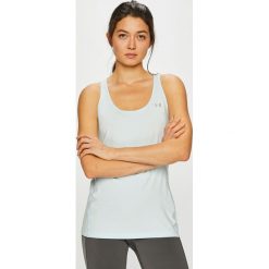 Under Armour - Top. Szare topy damskie Under Armour, z dzianiny, z okrągłym kołnierzem, bez rękawów. W wyprzedaży za 99.90 zł.