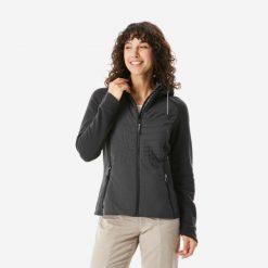 Bluza turystyczna damska Quechua NH500 Hybrid. Niebieskie bluzy damskie QUECHUA, l, bez wzorów, z tkaniny, bez kaptura. Za 169.99 zł.