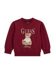 Guess Bluza K5BQ00 KAX74 Czerwony Regular Fit. Czerwone bluzy dla dziewczynek Guess, z aplikacjami, z bawełny, bez ramiączek, bez kaptura. Za 175.00 zł.