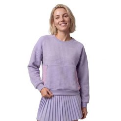 Damska bluza do gry w padla Padel Siroko Chiquita-W Lavender. Niebieskie bluzy damskie SIROKO, xs, bez wzorów, z materiału, bez kaptura. Za 216.00 zł.