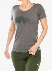 SS1272W Koszulka damska z krótkim rękawem OUTDOOR WOOL PRO szary XL - GÓRY 9. Szare t-shirty damskie Brubeck, xl, bez wzorów, bez kołnierzyka. Za 309.82 zł.