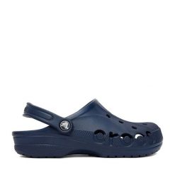Klapki Crocs. Niebieskie klapki damskie Crocs, bez wzorów, bez obcasa. Za 199.99 zł.