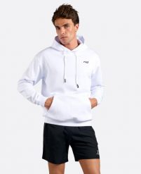 Bluza z kapturem męska Padel/Tenis. Białe bluzy męskie NORDICDOTS, m, bez wzorów, z bawełny, z kapturem. Za 360.00 zł.