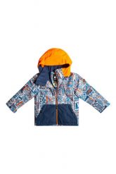 Kurtka narciarska chłopięca Quiksilver Little Mission. Niebieskie kurtki i płaszcze dla chłopców Quiksilver, na zimę, bez wzorów, z lycry, klasyczne, bez kaptura. Za 189.49 zł.