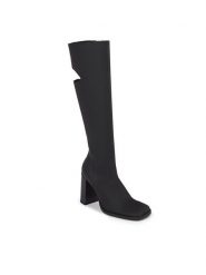 Calvin Klein Jeans Kozaki Long Heel Zip Boot Cut Out Edgy YW0YW01253 Czarny. Czarne kozaki damskie Calvin Klein Jeans, z jeansu, bez obcasa, na słupku. Za 1,389.00 zł.