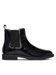 Tommy Hilfiger Sztyblety Lth Abrasivato Brogue Chelsea FM0FM06079 Czarny. Czarne botki męskie Tommy Hilfiger, bez wzorów, ze skóry, bez zapięcia. Za 749.99 zł.