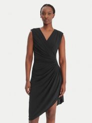 KARL LAGERFELD Sukienka koktajlowa B1W13030 Czarny Slim Fit. Czarne sukienki damskie KARL LAGERFELD, s, bez wzorów, z syntetyku, wizytowe, bez kołnierzyka, bez ramiączek. Za 1,099.00 zł.