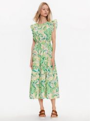 YAS Sukienka codzienna 26030005 Zielony Regular Fit. Zielone sukienki damskie YAS, na co dzień, m, bez wzorów, z wiskozy, bez kołnierzyka, bez ramiączek, proste. Za 609.99 zł.