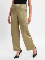Drykorn Spodnie - Ductile Kobiety Satyna zielony, 27-32. Zielone spodnie materiałowe damskie DRYKORN, bez wzorów, z satyny, z obniżonym stanem. Za 599.95 zł.