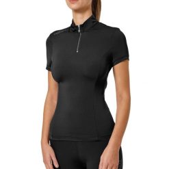 Damska koszulka do jazdy konnej Equestrian Stockholm UV. Czarne koszule damskie EQUESTRIAN STOCKHOLM, m, bez wzorów, z materiału, eleganckie, bez kołnierzyka. Za 351.50 zł.