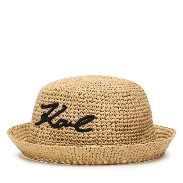 Kapelusz KARL LAGERFELD. Brązowe czapki i kapelusze damskie KARL LAGERFELD, bez wzorów. Za 311.99 zł.