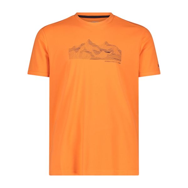 Koszulka męska CMP 30T5057. Brązowe koszulki sportowe męskie CMP, m, bez wzorów, bez kołnierzyka, bez ramiączek, trekkingowe. Za 79.99 zł.
