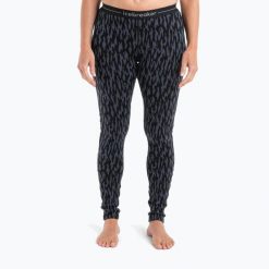 Spodnie termoaktywne damskie icebreaker Merino 260 Vertex Leggings Glacial Camo. Czarne spodnie materiałowe damskie Icebreaker, bez wzorów. Za 359.99 zł.