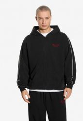 Bluza sportowa męska Prosto Team z kapturem. Czarne bluzy męskie Prosto., m, z aplikacjami, z bawełny, z kapturem. Za 218.99 zł.