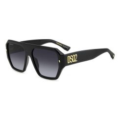 Okulary przeciwsłoneczne DSQUARED2 D2 0128/S 807 dla mężczyzn, rozmiar 58 mm. Czarne okulary przeciwsłoneczne męskie Dsquared. Za 1,015.20 zł.