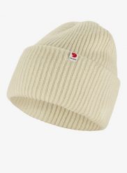 Czapka zimowa Fjallraven Heavy Beanie - chalk white. Białe czapki i kapelusze damskie Fjällräven, na zimę, bez wzorów, z materiału. Za 327.65 zł.