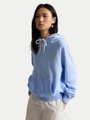 Polo Ralph Lauren Bluza 211971691503 Niebieski jasny Relaxed Fit. Niebieskie bluzy damskie Polo Ralph Lauren, s, bez wzorów, z bawełny, bez kaptura. Za 819.99 zł.