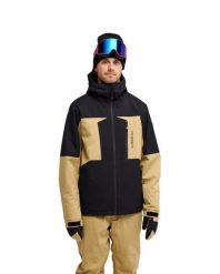 Kurtka śniegowa techniczna dla Mężczyzn DAWSON 10K Beżowy. Brązowe kurtki męskie Quiksilver, l, bez wzorów, z materiału, bez kaptura. Za 849.99 zł.