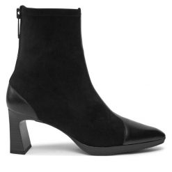 Botki Hispanitas. Czarne botki damskie Hispanitas, bez obcasa, na słupku, bez zapięcia. Za 789.99 zł.