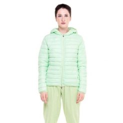 Podstawowa damska kurtka z kapturem. Zielone kurtki damskie LEONE 1947 APPAREL, l, bez wzorów, z tkaniny, z kapturem. W wyprzedaży za 251.55 zł.