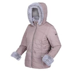 Kurtka turystyczna damska Willabella zimowa. Fioletowe kurtki damskie Regatta, na zimę, bez wzorów, z puchu, bez kaptura. Za 273.95 zł.