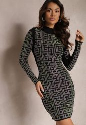 Czarna Sukienka Mini Ozdobiona Mozaikowym Motywem i Cyrkoniami Dormana. Czarne sukienki damskie Renee, bez wzorów, eleganckie, bez kołnierzyka, bez ramiączek, mini. Za 179.99 zł.