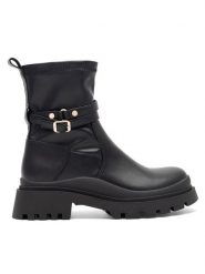 DeeZee Botki TINSLEY WS5650A-16 Czarny. Czarne botki damskie DeeZee, z syntetyku, bez obcasa, na płaskiej podeszwie, bez zapięcia. Za 119.99 zł.