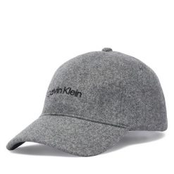 Czapka z daszkiem Calvin Klein. Szare czapki i kapelusze męskie Calvin Klein, bez wzorów. Za 209.99 zł.