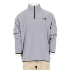 Second life - Męski polarowy sweter TNF Grey - Jak nowy. Szare swetry przez głowę męskie The North Face, m, bez wzorów, z polaru, bez kołnierzyka. Za 127.76 zł.