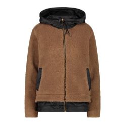 Kurtka z kapturem wooltech damska CMP. Brązowe kurtki damskie CMP, bez wzorów, z kapturem. Za 547.85 zł.