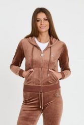 JUICY COUTURE Brązowa bluza Rodeo Robertson. Brązowe bluzy damskie Juicy Couture, s, bez wzorów, bez kaptura. W wyprzedaży za 396.99 zł.