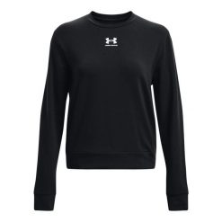 Damska bluza z kołnierzem typu crew neck Under Armour Rival. Białe bluzy damskie Under Armour, bez wzorów, z polaru, na fitness i siłownię. W wyprzedaży za 144.10 zł.
