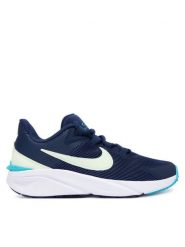 Nike Buty do biegania Star Runner 4 Nn (GS) DX7615 409 Granatowy. Niebieskie buty sportowe chłopięce Nike, bez wzorów, z materiału, bez zapięcia, do biegania. Za 219.99 zł.
